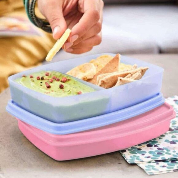 Tupperware Slim Divided Lunch Containers - 2pc Set - Picture 4 of 6